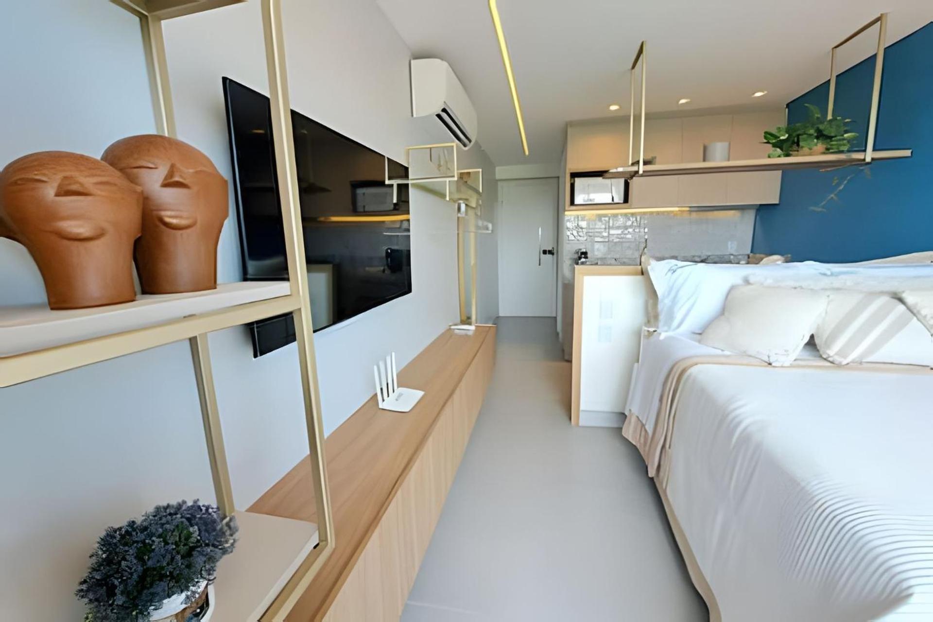 Apartamento Flat Aconchegante Com Piscina Ampla *